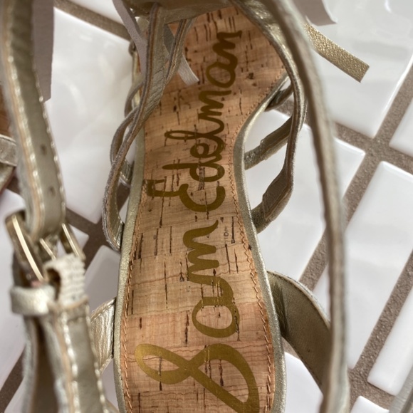 Sam Edelman shoes size 10  gold  3" heels - Picture 5 of 7